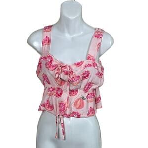 Wildfox Fruit Print Pink Tank size XS NWT